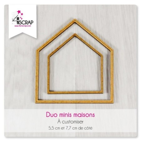 DUO MINIS Maisons - A customiser Scrapbooking Carterie