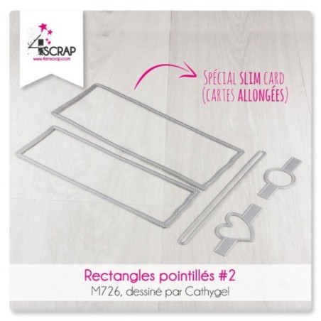 Cutting die Scrapbooking Card Making - dotted rectangles 2