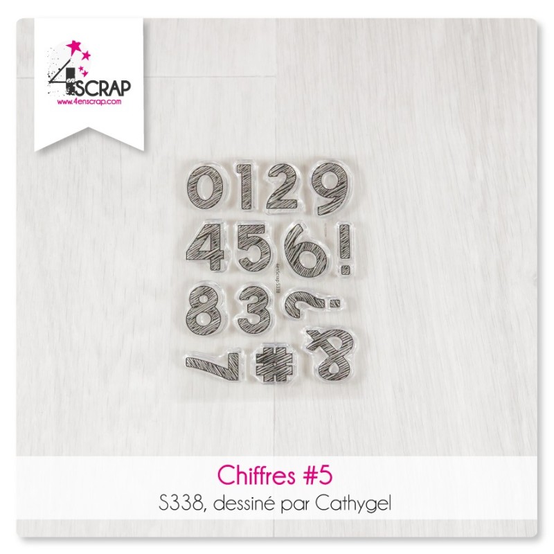 Tampon transparent Chiffres 5 Tampon transparent Chiffres 5