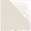 apier imprimé recto verso pour le scrapbooking avec des esperluettes blanches sur fond pierre et un fond aquarelle pierre sur fo