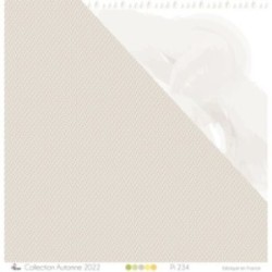 Printed paper "Duo of white summer leaves on green background"- Scrapbooking Cardboard