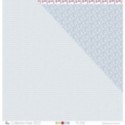 Papier imprimé de scrapbooking avec des formes géométriques blanches sur fond bleu clair