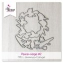 Matrice de coupe de scrapbooking sur le thème des fêtes, représentant des fleurs de perce neige.