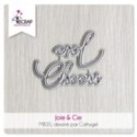 Matrice de coupe de scrapbooking du mot "joie" et "cheers".