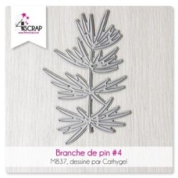 Matrice de coupe de scrapbooking en forme de branches de pin.