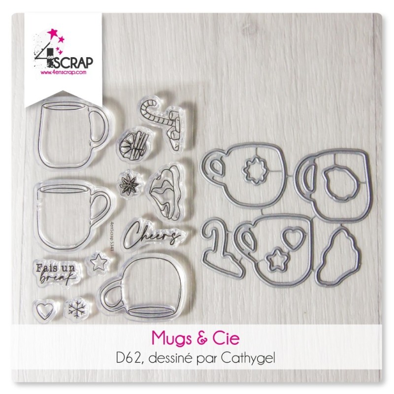 Cool - Duo transparent stamps and die Cool - Duo transparent stamps and die