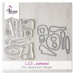 1, 2, 3... bake! - Duo transparent stamps and die