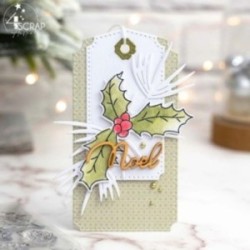 Matrice de coupe de scrapbooking en forme de branches de pin.