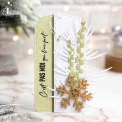 Matrice de coupe de scrapbooking en forme de branches de pin.