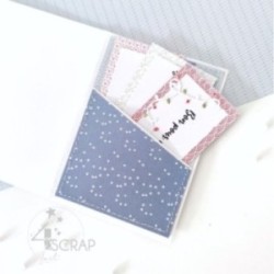 Matrice de coupe de scrapbooking pour faire des pochettes cadeau.