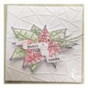 Pack de produits de scrapbooking "fleurs d'hiver", avec des tampons transparents et matrices de coupe de poinsettias et perce-ne