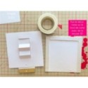Matrice de coupe de scrapbooking pour faire des cartes à tirer (carte cadeau, chèque, lettres...).