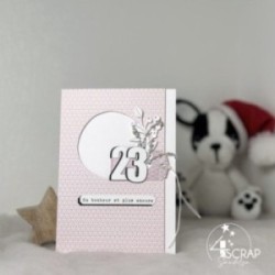 Tampon transparent "bonne année 4" avec des textes pour les cartes de voeux de scrapbooking.