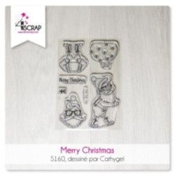 Clear Stamp Cutting Die Scrapbooking Card making Santa Claus Gift - Merry Christmas