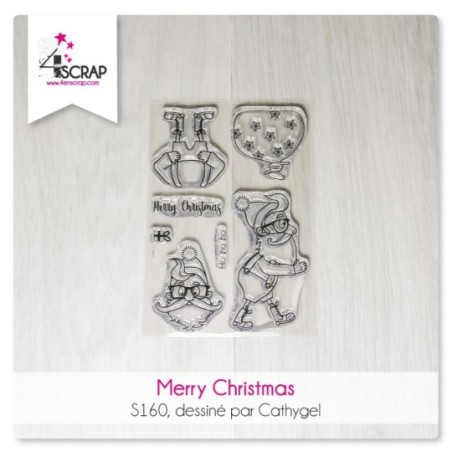 Clear Stamp Cutting Die Scrapbooking Card making Santa Claus Gift - Merry Christmas