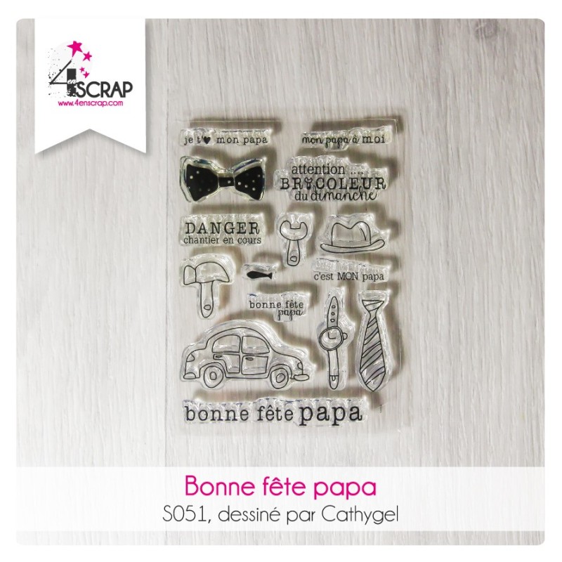 Bonne fête papa - Tampon Clear Bonne fête papa - Tampon Clear