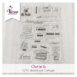 Clear Stamp Scrapbooking Card making book - Hush I'm reading
