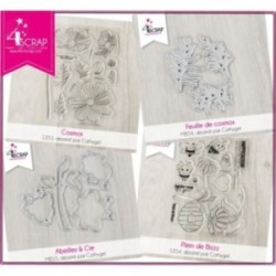 Pack "Winter Flowers" - Cutting die & Clear stamps