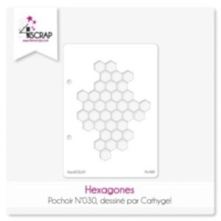 Hexagones - Pochoir Scrapbooking