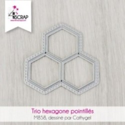 Trio hexagones pointillés - Matrice de coupe Die