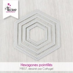 Hexagones pointillés - Matrice de coupe Die