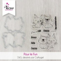 Pour le Fun - Duo tampons transparents et die