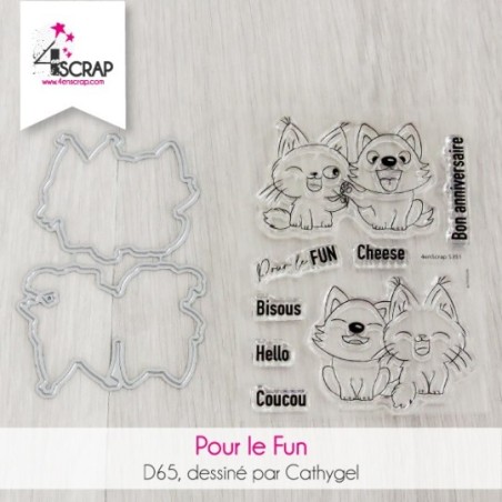 Pour le Fun - Duo tampons transparents et die