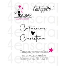 Mariage "Coeur" - Tampon en caoutchouc personnalisé Mariage "Coeur" - Tampon en caoutchouc personnalisé