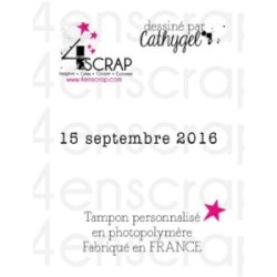 Date "intemporel" - Tampon en caoutchouc personnalisé Date "intemporel" - Tampon en caoutchouc personnalisé
