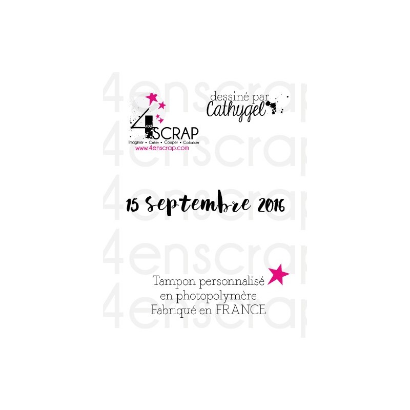 Date "brush" - Tampon en caoutchouc personnalisé Date "brush" - Tampon en caoutchouc personnalisé