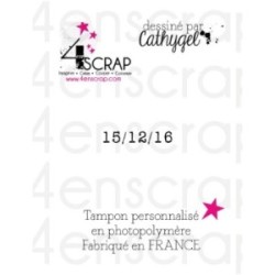 Date numérique "intemporel" - Tampon en caoutchouc personnalisé Date numérique "intemporel" - Tampon en caoutchouc personnalisé