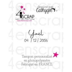 Rubber customized stamp Scrapbooking Card Making - Birth "Elegant" Rubber customized stamp Scrapbooking Card Making - Birth "Elegant"
