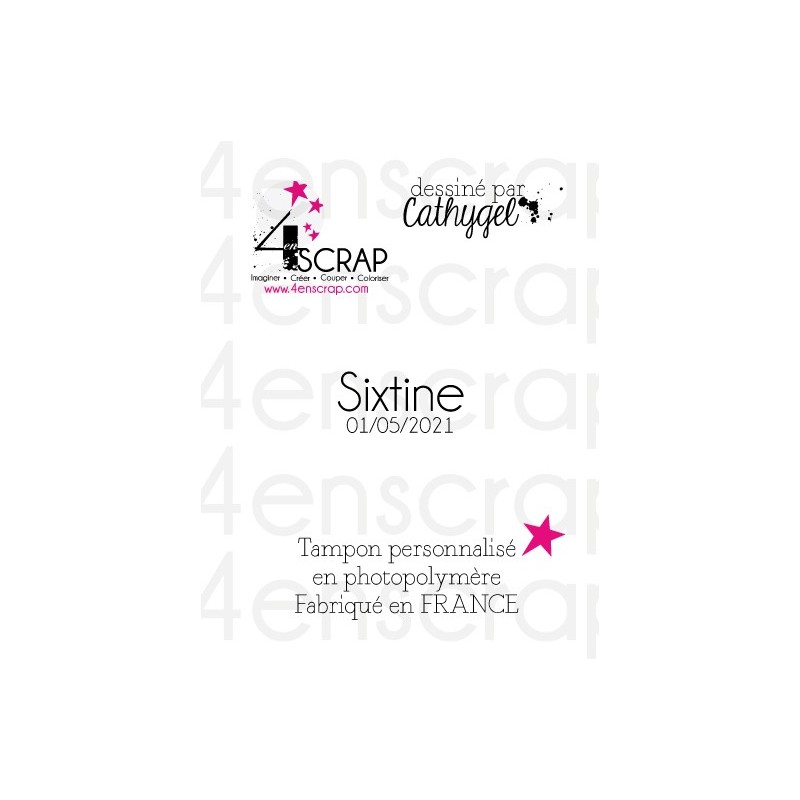 Rubber customized stamp Scrapbooking Card Making - Birth "Elegant" Rubber customized stamp Scrapbooking Card Making - Birth "Elegant"