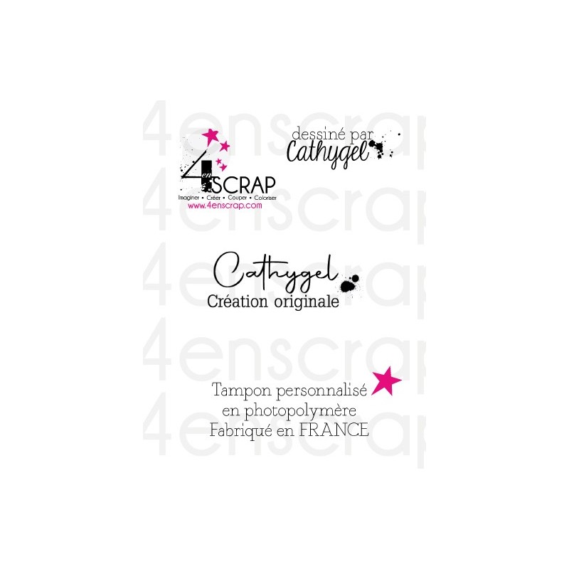 Rubber customized stamp Scrapbooking Card Making - Signature "Cathygel" Rubber customized stamp Scrapbooking Card Making - Signature "Cathygel"