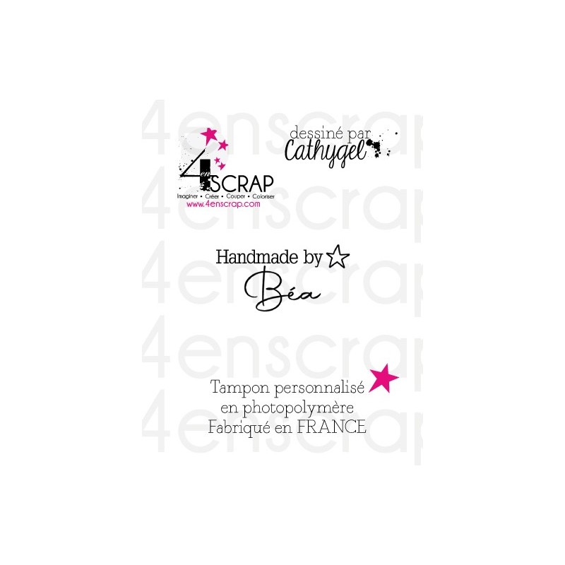 Tampon transparent personnalisé Scrapbooking Carterie - Signature Australe