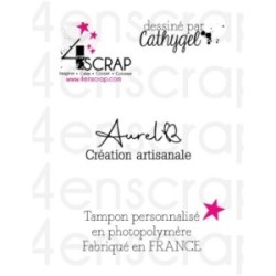 Signature "Aurel" - Tampon en caoutchouc personnalisé