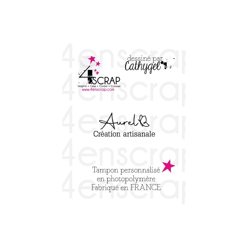 Signature "Aurel" - Tampon en caoutchouc personnalisé Signature "Aurel" - Tampon en caoutchouc personnalisé