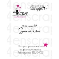 Rubber customized stamp Scrapbooking Card Making - Signature "Sandelsa"