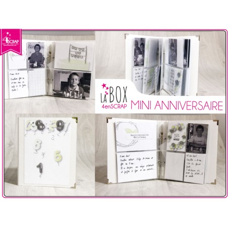 Box mini album anniversaire - Kit Débutant Scrapbooking