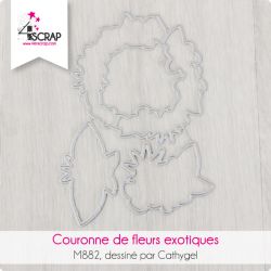 Couronne de fleurs exotiques - Matrice de coupe Die