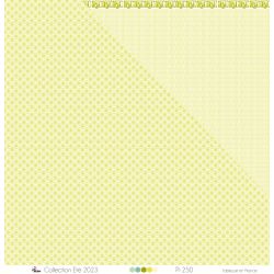 White interlaced circles on green pistachio background - Printed paper