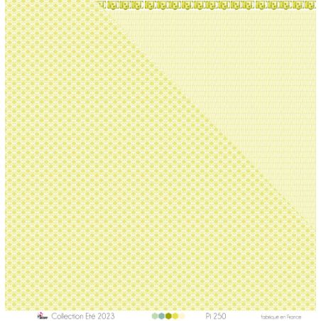 Cercles entrelacés blancs sur fond vert pistache - Papier imprimé