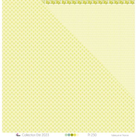 White interlaced circles on green pistachio background - Printed paper