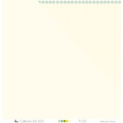 Mini white rainbows on beige background - Printed paper