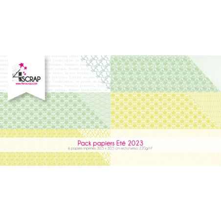 Pack Eté 2023 Imprimé - Papier Scrapbooking